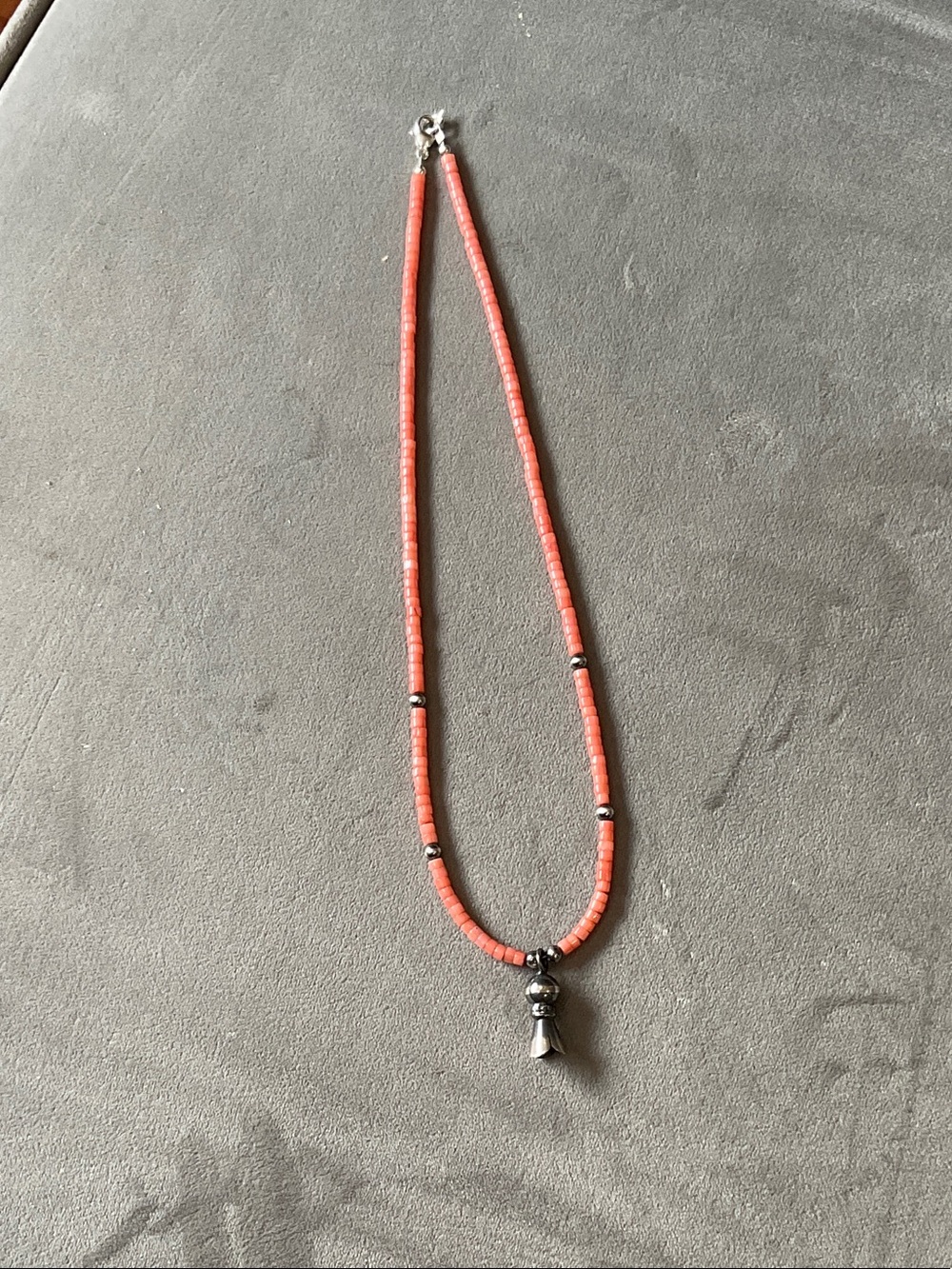 Coral Beaded Pendant Necklace - Women Jewelry